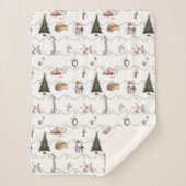 Whoville Christmas Garland Celebration Sherpa Deken (Voorkant)