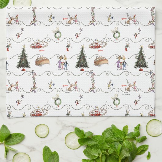 Whoville Christmas Garland Celebration Theedoek (Gevouwen)