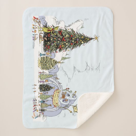 Whoville Christmas Tree Contest Sherpa Deken (Voorkant)