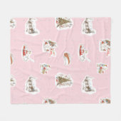 Whoville Christmas Vignette Pattern Fleece Deken (Voorkant (Horizontaal))