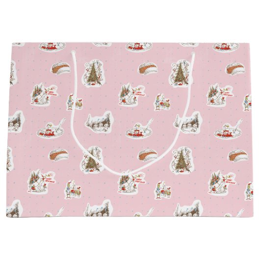 Whoville Christmas Vignette Pattern Groot Cadeauzakje (Voorkant)