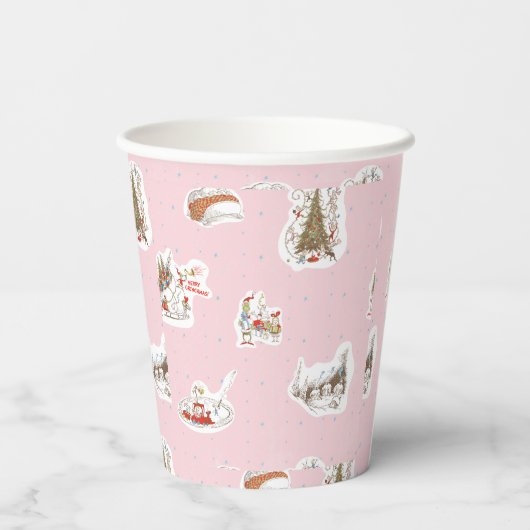Whoville Christmas Vignette Pattern Papieren Bekers (Achterkant)