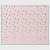 Whoville Kerst Vignet Patroon Cadeaupapier (Vlak)