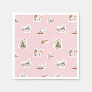 Whoville Kerst Vignet Patroon Servet