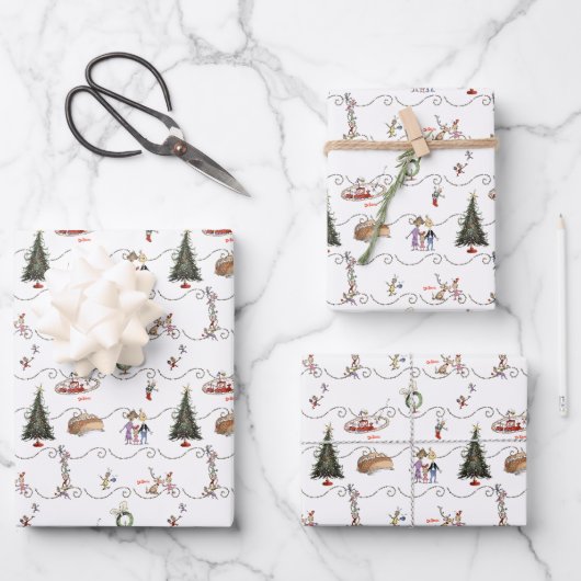 Whoville Kerstslinger Viering Inpakpapier Vel (Voorkant)