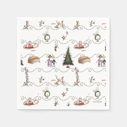 Whoville Kerstslinger Viering Servet (Voorkant)
