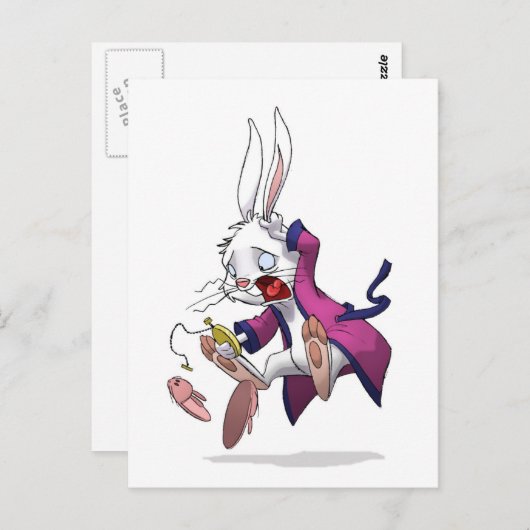 Whtie Rabbit Briefkaart (Voorkant / Achterkant)
