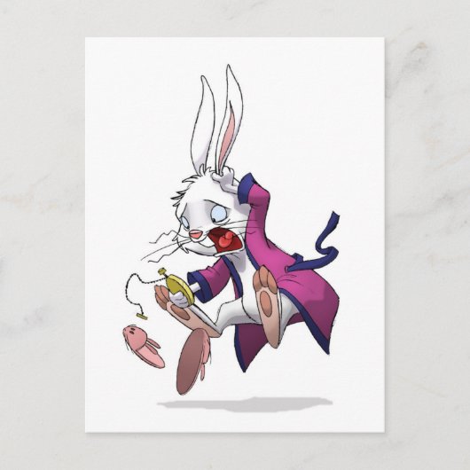 Whtie Rabbit Briefkaart (Voorkant)