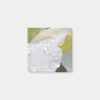 Whtie Siberian Iris Rain druppelt Post-it® Notes