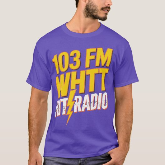 WHTT Retro 1980 Boston Radio Station T-shirt (Voorkant)