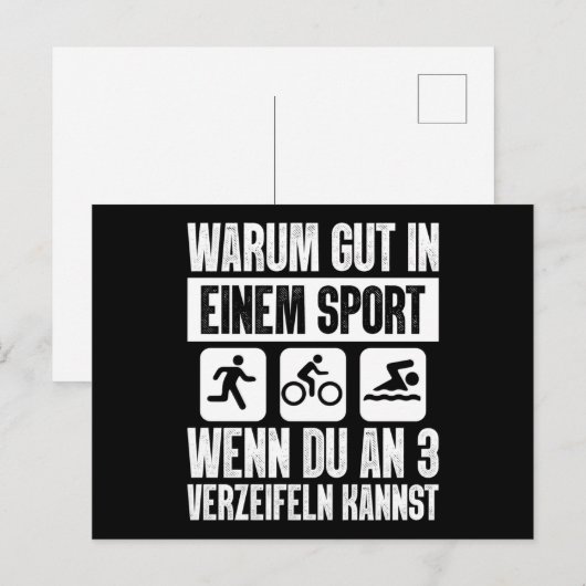 Why Be Good At One Sport Triathlon Briefkaart (Voorkant / Achterkant)