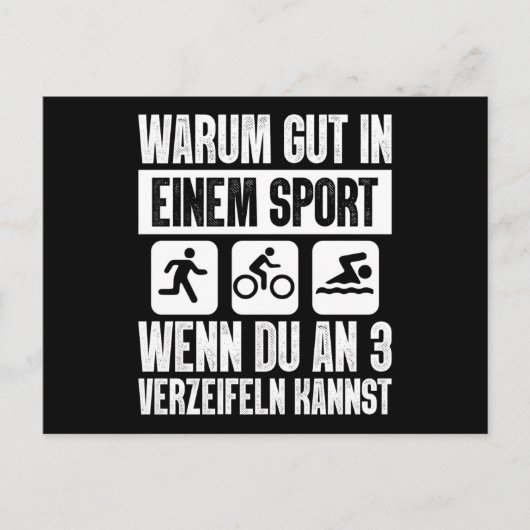 Why Be Good At One Sport Triathlon Briefkaart (Voorkant)