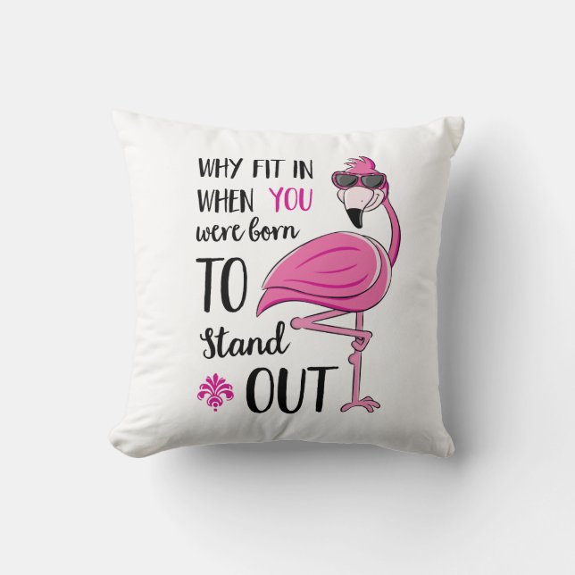 Why Fit In Flamingo Pillow Kussen (Voorkant)