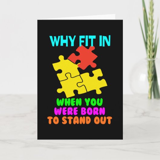 Why Fit In When You Were Born To Stand Out Kaart (Voorkant)