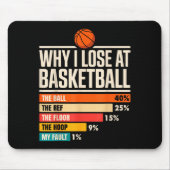 Why I Always Miss Funny Chart Basketball Hoop Muismat (Voorkant)