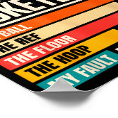 Why I Always Miss Funny Chart Basketball Hoop Poster (Hoek)