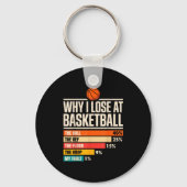 Why I Always Miss Funny Chart Basketball Hoop Sleutelhanger (Voorkant)