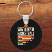 Why I Always Miss Funny Chart Basketball Hoop Sleutelhanger (Voorkant)