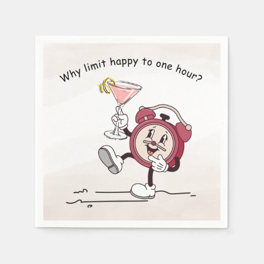 Why Limit Happy Hour Cocktail Napkin Servet (Voorkant)