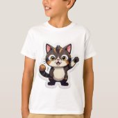 Why So Silent? – Confused Cat Sticker T-shirt (Voorkant)