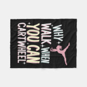 Why Walk When You Can Cartwheel Fleece Deken (Voorkant (Horizontaal))