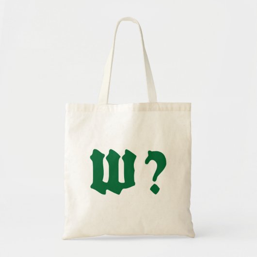 why where when who tote bag (Voorkant)