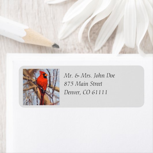 Why Write Out Your Return Address Red Cardinal Etiket (Insitu)