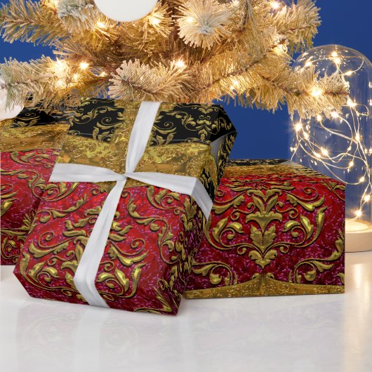 Whyburghs Damask Baroque Elegant Cadeaupapier (Feestdagen)