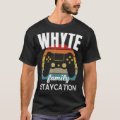 Whyte Familie Staycation Videogame Vakantie T-shirt (Voorkant)