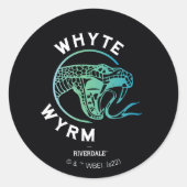 Whyte Wyrm Logo Ronde Sticker (Voorkant)