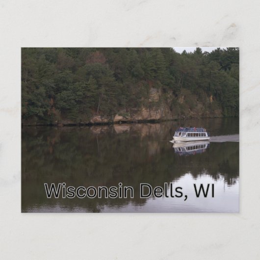 WI Dells Wisconsin Boottochten Briefkaart (Voorkant)