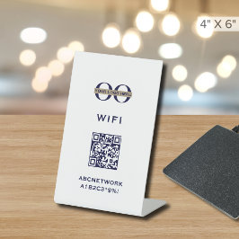 Wi-Fi Access Custom Logo QR Code Reclamebord Met Voetstuk