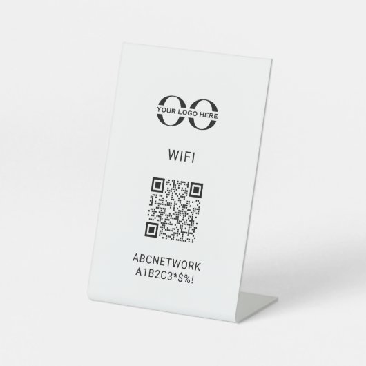  Wi-Fi Access Display met QR-code Reclamebord Met Voetstuk (Voorkant)