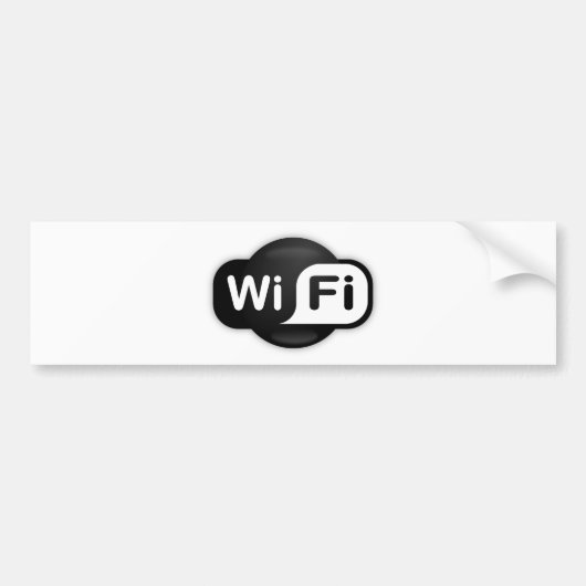 Wi-Fi Hot Spot Bumpersticker (Voorkant)