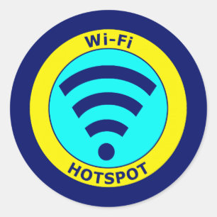 Wi-Fi-hotspot Ronde Sticker