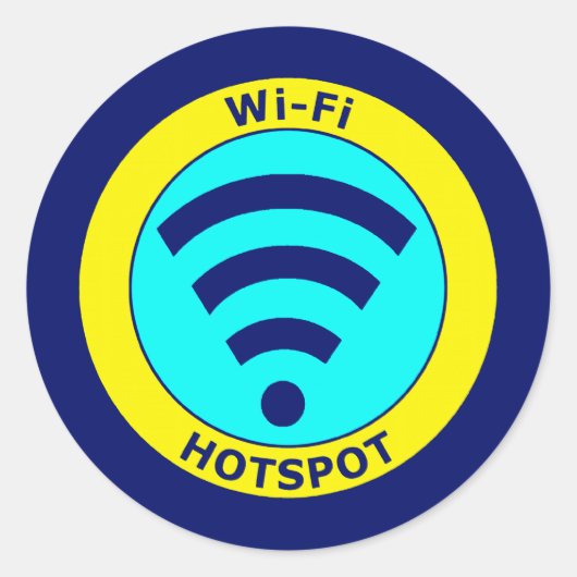 Wi-Fi-hotspot Ronde Sticker (Voorkant)