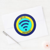 Wi-Fi-hotspot Ronde Sticker (Envelop)