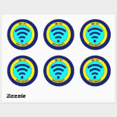 Wi-Fi-hotspot Ronde Sticker (Vel)
