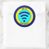 Wi-Fi-hotspot Ronde Sticker (Tas)