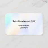 Wi-Fi Internet Guest Password Aangepaste Logo Visitekaartje (Achterkant)