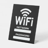 Wi-Fi-netwerk Reclamebord Met Voetstuk (Voorkant)