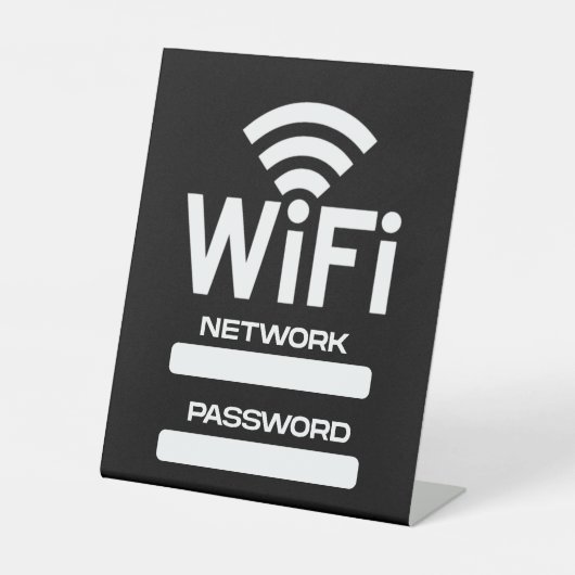 Wi-Fi-netwerk Reclamebord Met Voetstuk (Voorkant)
