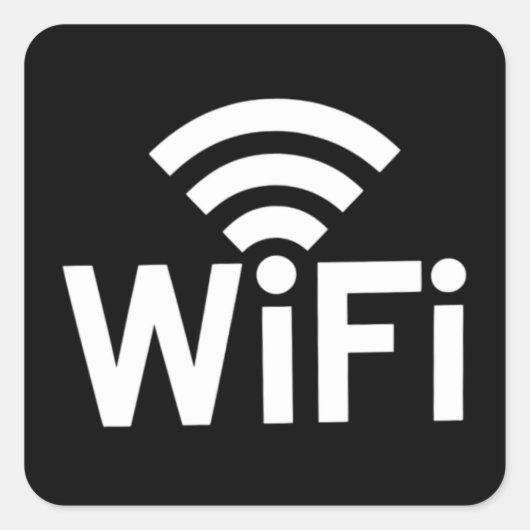 Wi-Fi-netwerk Vierkante Sticker (Voorkant)