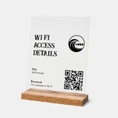 Wi-Fi QR-code schuimboard | Scan om te verbinden Acryl Bord (Hoek)