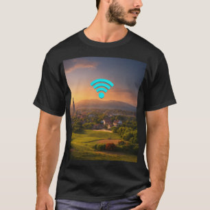 Wi-Fi Signaal T-Shirt – Blijf Verbonden in Stijl