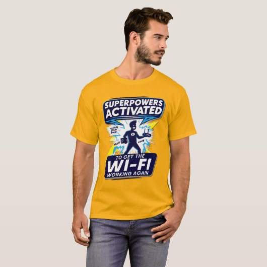 Wi-Fi Superpowers geactiveerd T-shirt (Voorkant volledig)