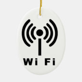 Wi-Fi-symbool Keramisch Ornament (Voorkant)