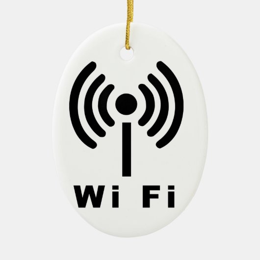 Wi-Fi-symbool Keramisch Ornament (Voorkant)