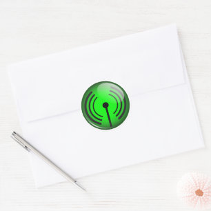 Wi-Fi-symbool Ronde Sticker