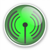 Wi-Fi-symbool Sticker (Voorkant)